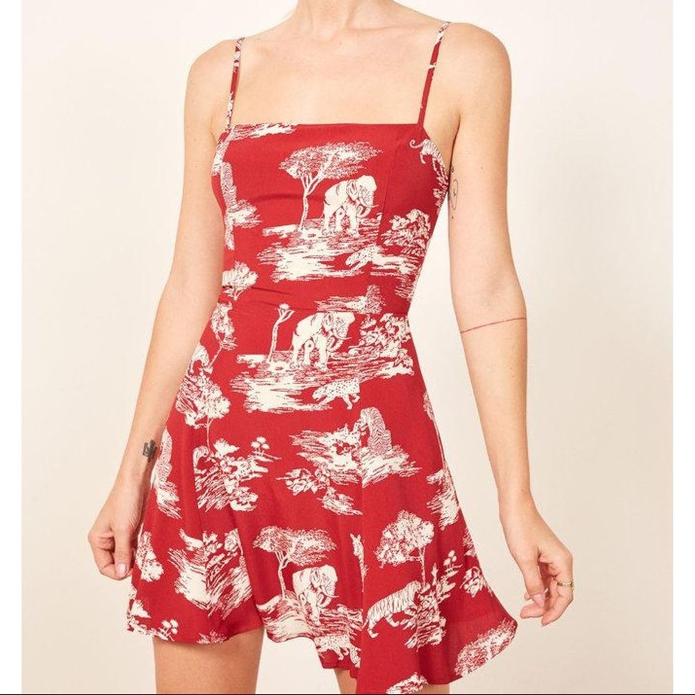 Reformation Kendall mini dress in Nairobi print, size 6
